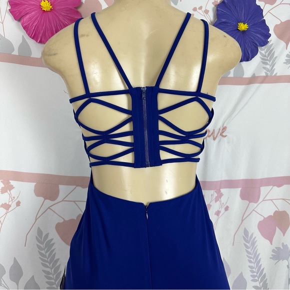 MACY'S MORGAN & CO. ELECTRIC BLUE SHORT DRESS SIZE 1 - Picture 5 of 8